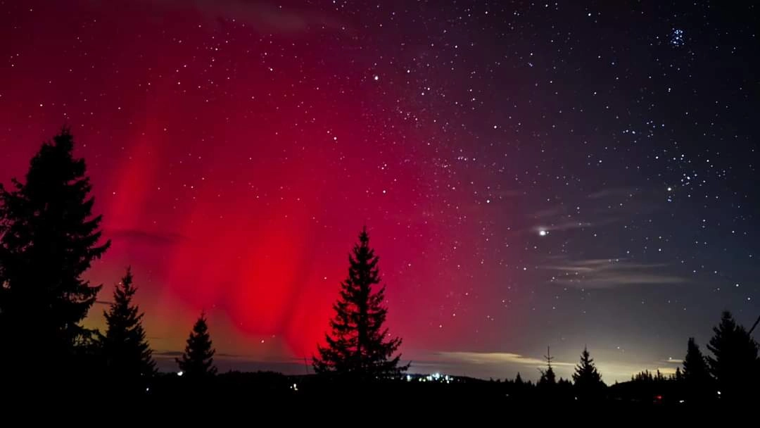 Aurora boreala, în Romania