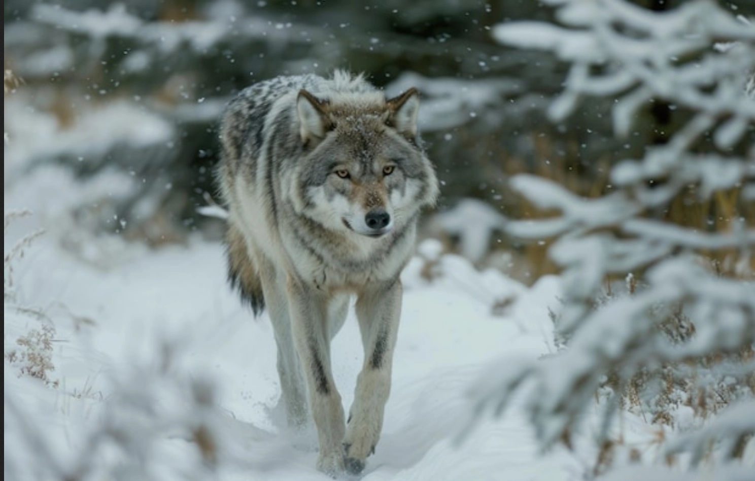 Un lup ar fi apărut în centrul unui sat din comuna Stejaru. Situaţia este analizată de CJSU