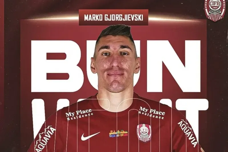 Atacantul Marko Gjorgjievski a plecat de la CFR Cluj şi a semnat cu FC Hermannstadt