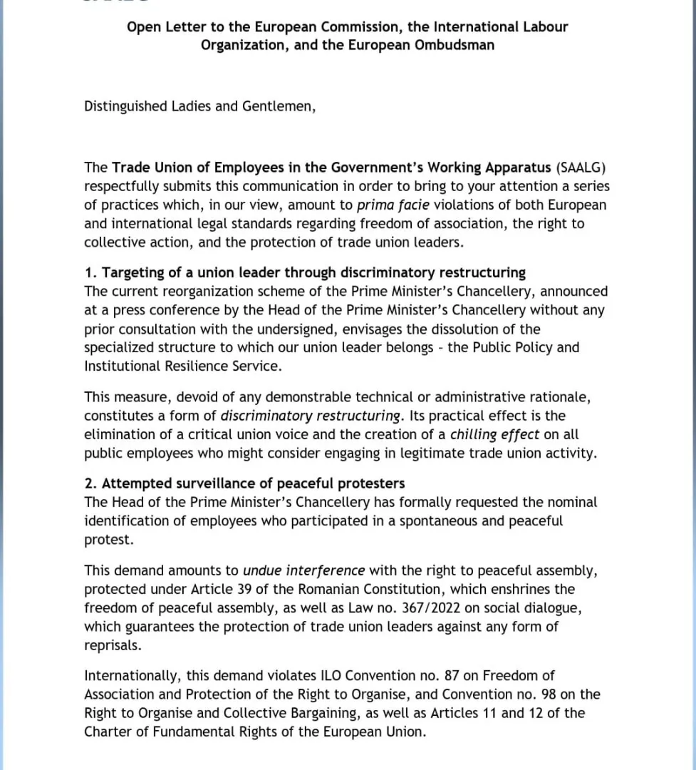 scrisoare comisia europeana