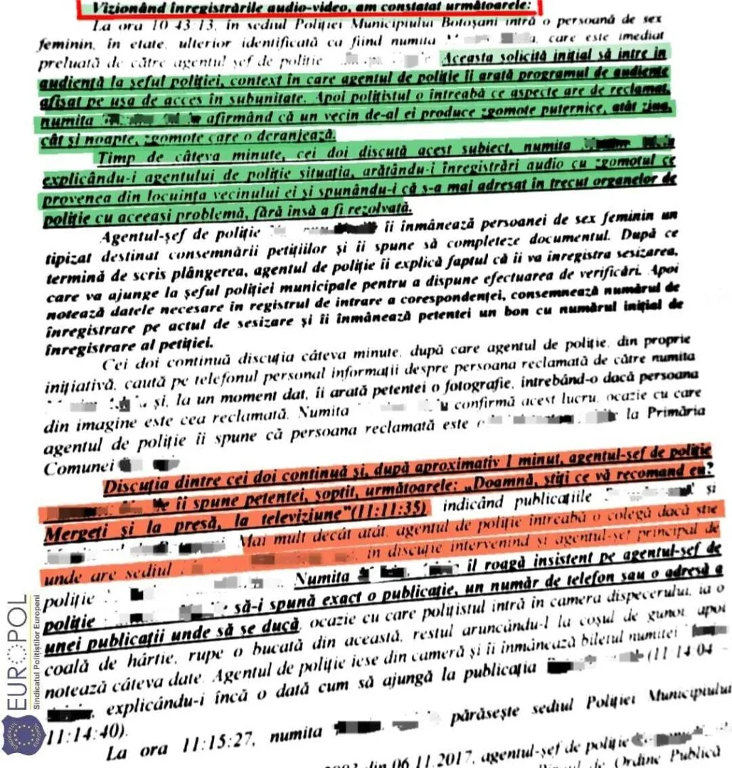 declarație polițist declarație polițist