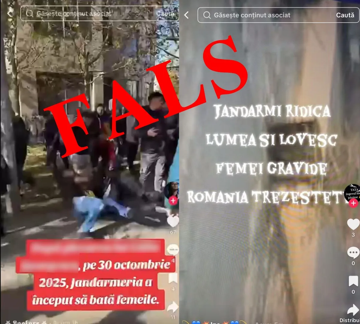 Avalanșă de postări cu "Jandarmii lovesc femei gravide": IGJR semnalează fake-news-ul declanșat pe rețelele sociale