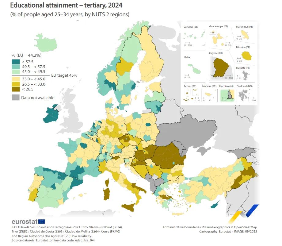 hartă educație europa