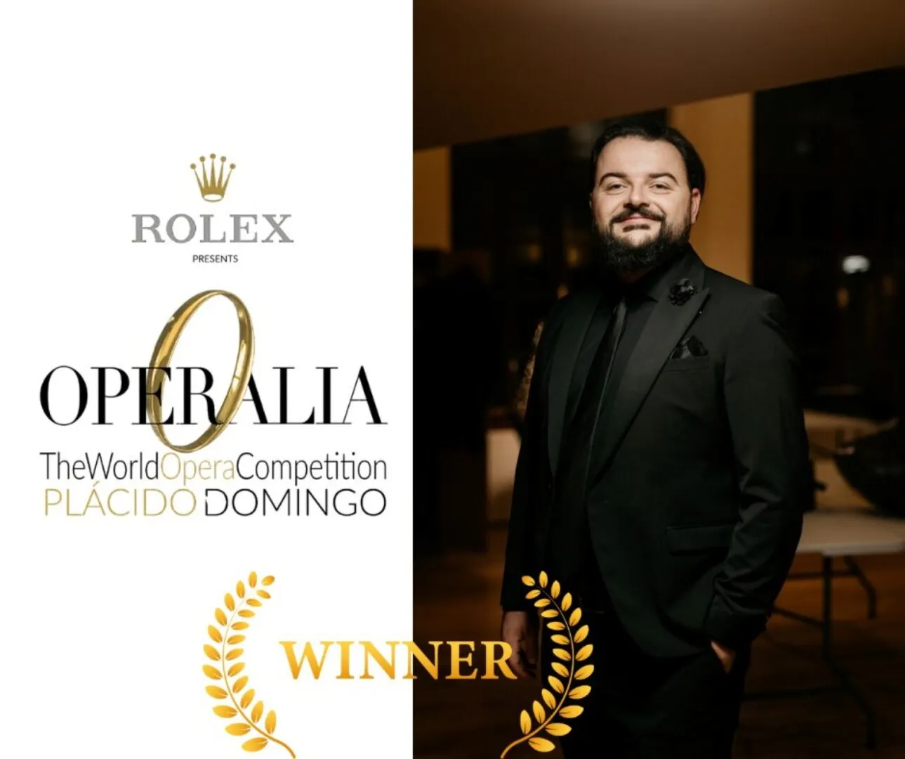 FOTO Ministerul Culturii: Triplă victorie pentru baritonul Mihai Damian la Operalia 2025