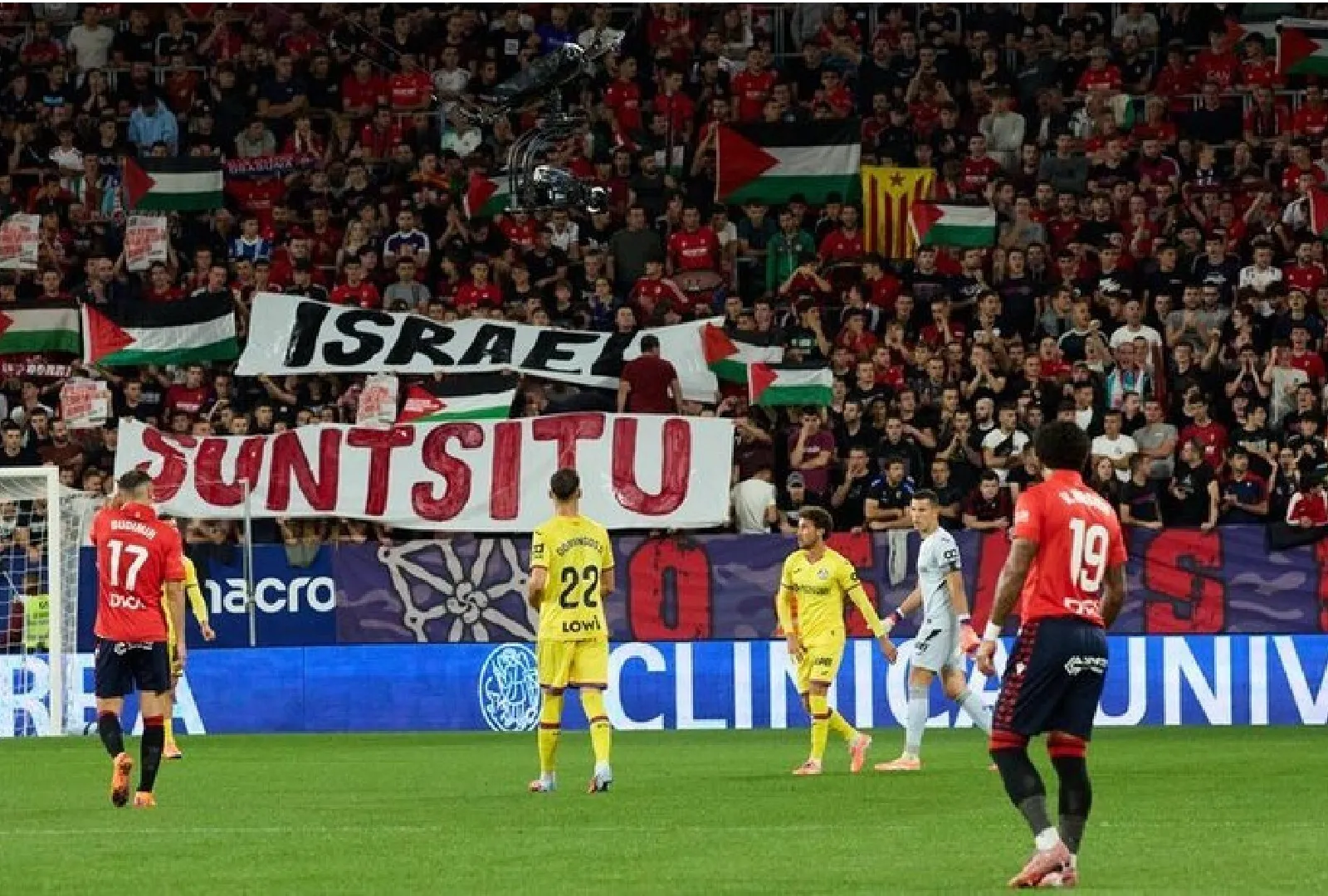 Osasuna-Getafe, întrerupt după ce fanii au scos un banner anti-Israel