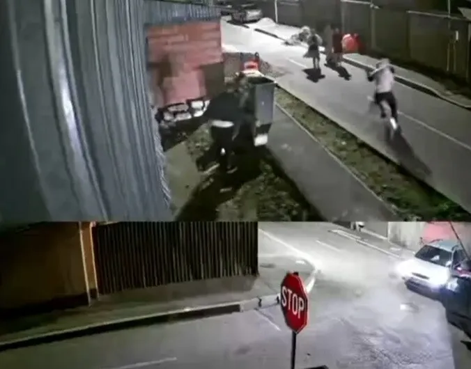VIDEO Scene de groază pe străzile Brăilei: Un tânăr a fost atacat cu toporul de un grup rival