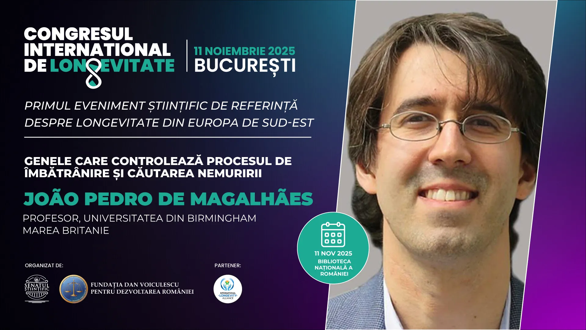 Profesorul care studiază speciile aproape nemuritoare, la Congresul Internațional de Longevitate: João Pedro de Magalhães explică ce înseamnă asta pentru viitorul medicinei
