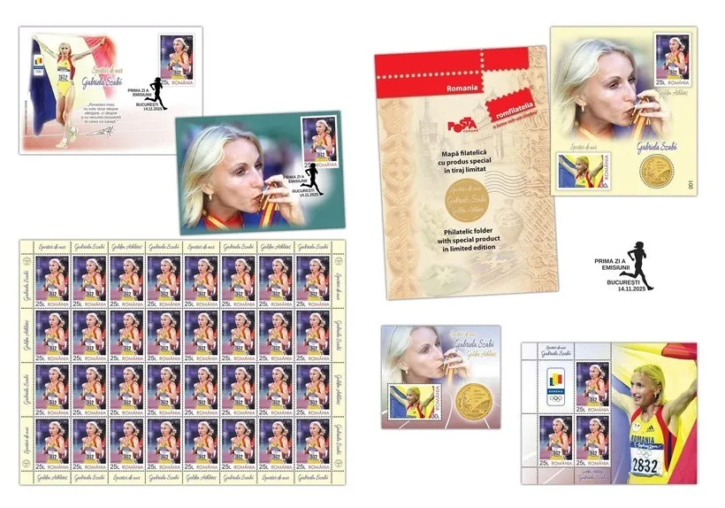 Romfilatelia, timbru aniversar pentru Gabriela Szabo. Fosta atletă împlineşte 50 de ani