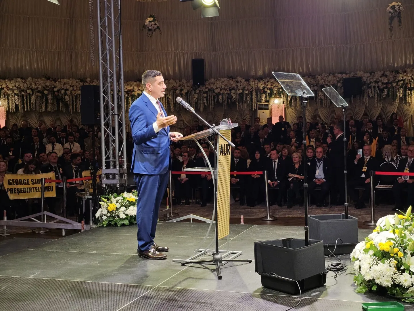 VIDEO George Simion, la Congresul AUR: „Să se revină la votarea primarilor în două tururi, să se întoarcă la democrație și la transparență”