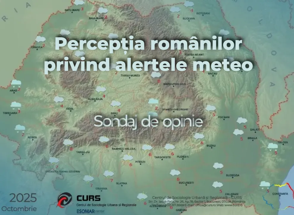 SONDAJ CURS| Percepția românilor asupra alertelor și știrilor despe meteo: Diferență mare între rețelele sociale și viața reală