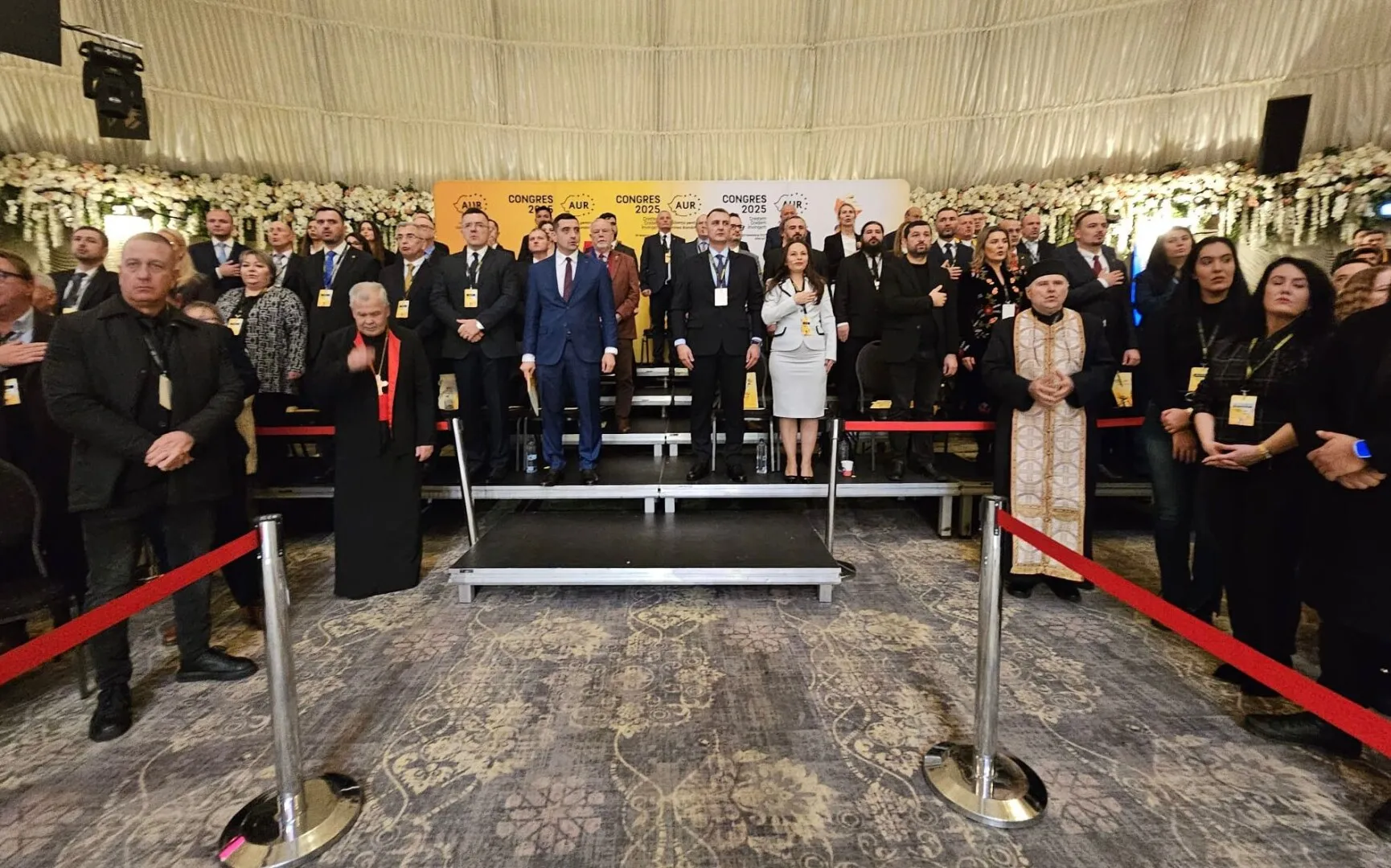 VIDEO George Simion, reales președinte al AUR. A candidat singur, dar au fost și voturi împotrivă. Primul mesaj după Congres