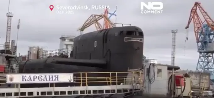 VIDEO Rusia iese tare și își arată colții în fața lui Trump: nou submarin cu propulsie nucleară, lansat la apă în portul Severodvinsk