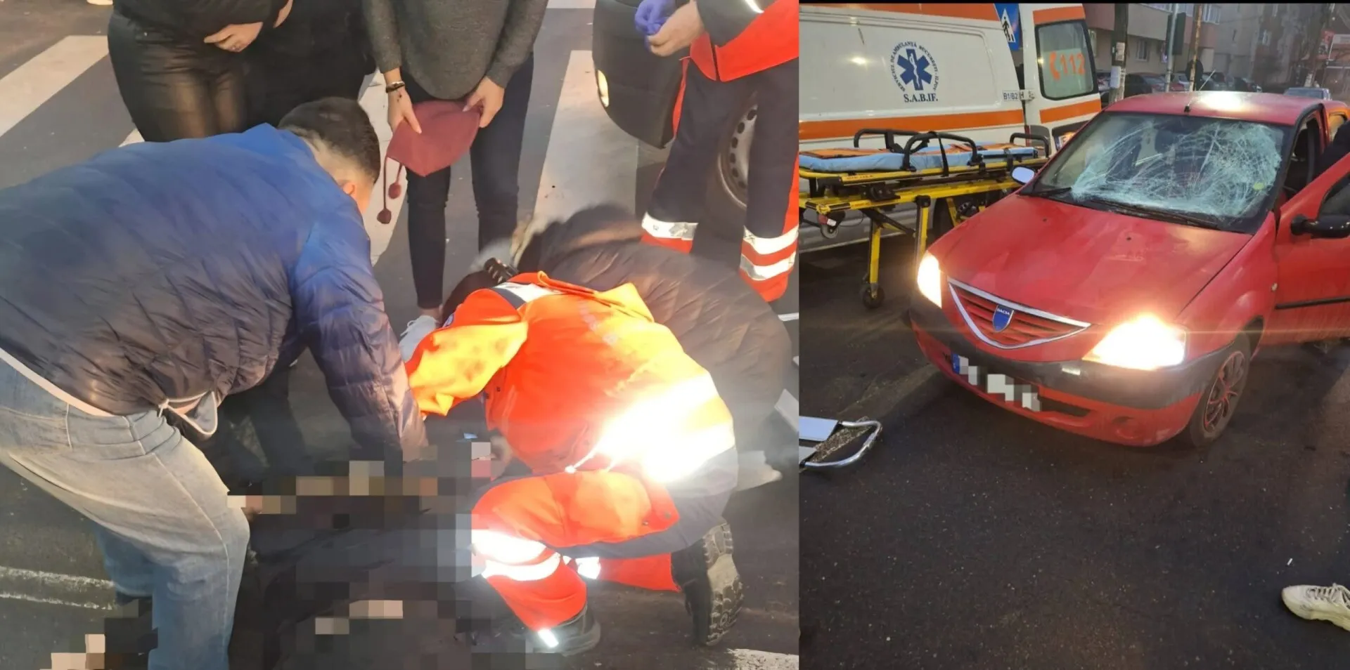 FOTO O familie întreagă, spulberată pe trecerea de pietoni. Impactul a fost atât de puternic încât victimele au fost proiectate pe carosabil