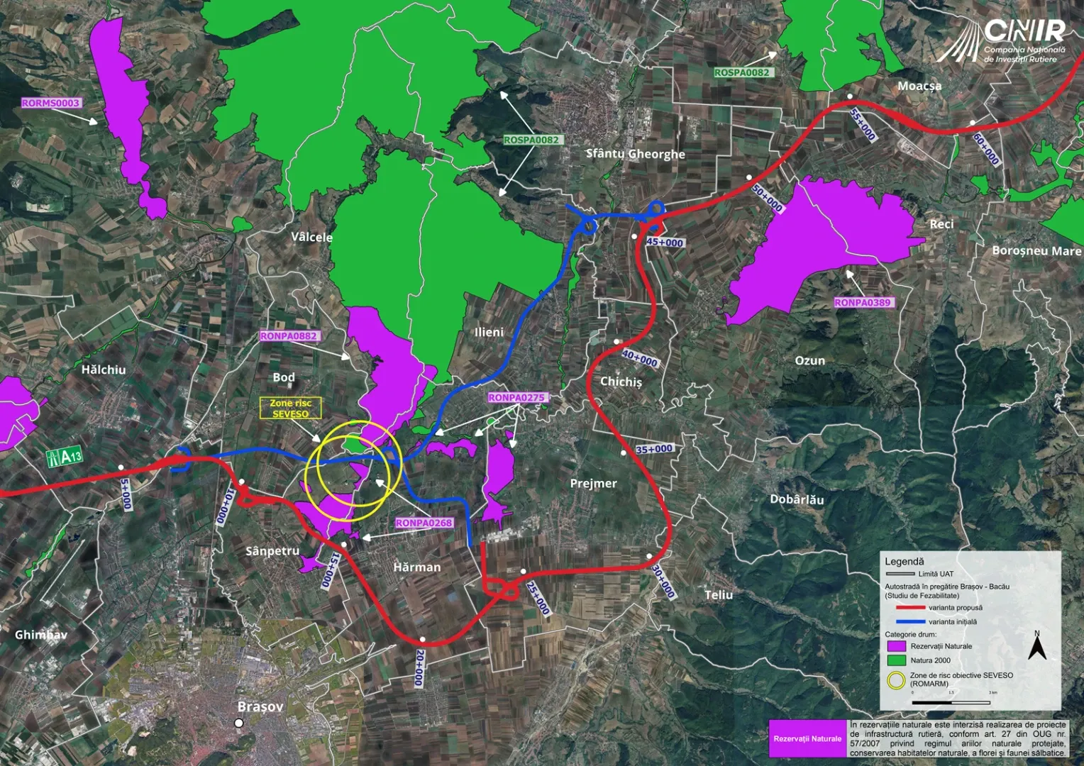 VIDEO 'Cocoașa de la Brașov': Motivul pentru care traseul autostrăzii care leagă Moldova de centrul țării include un ocol și tunel pe sub o arie protejată