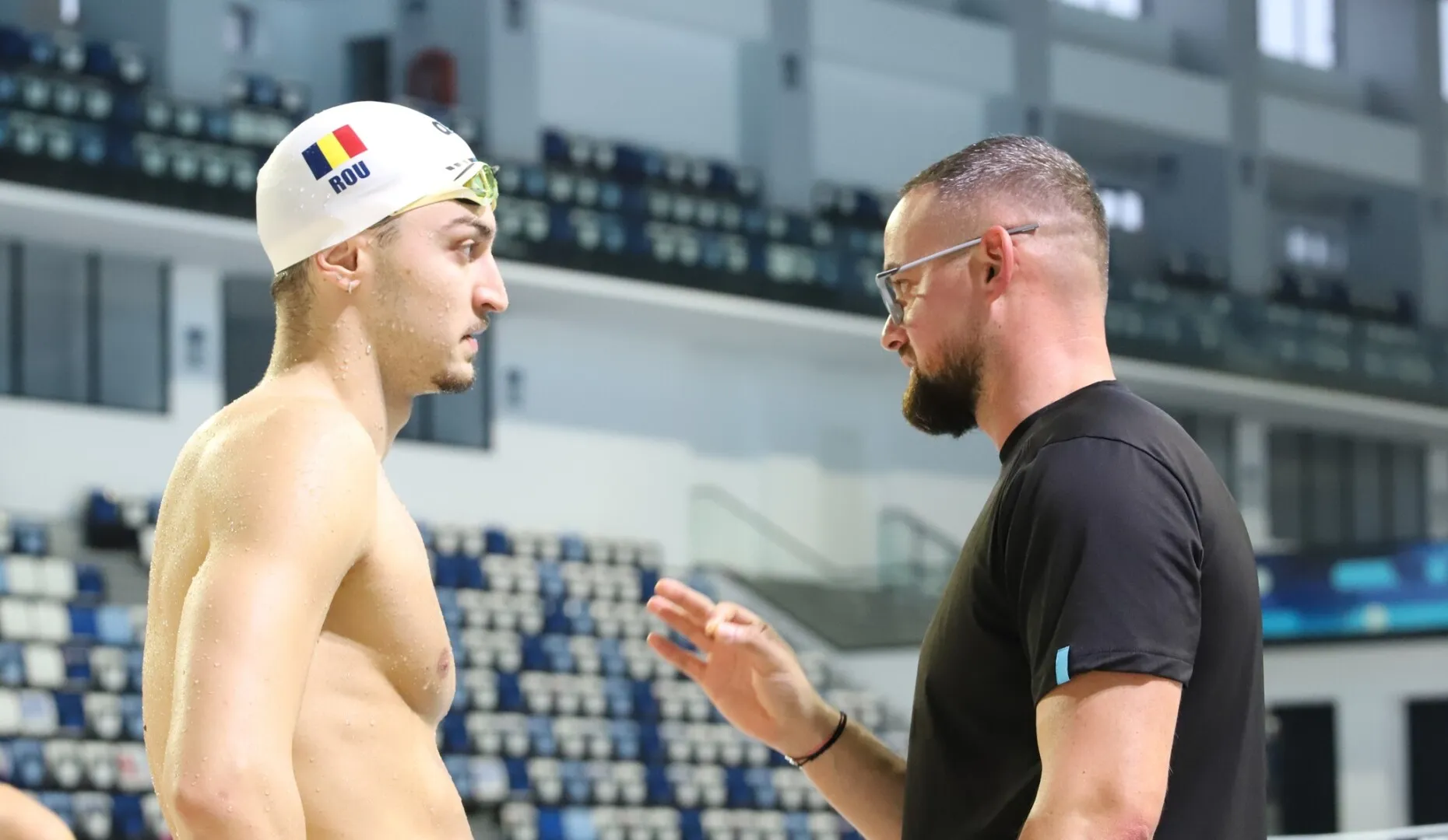 Denis Popescu si antrenorul sau Bogdan Stroe