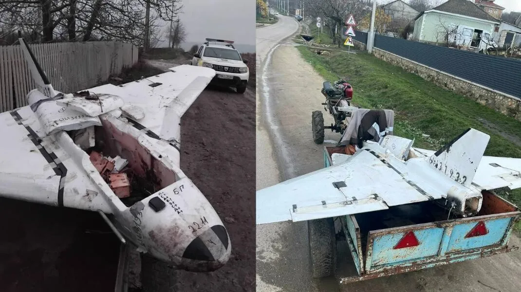 VIDEO Dronă "recoltată" de pe câmp de un sătean din Republica Moldova. A plimbat "trofeul" cu un motocultor prin sat