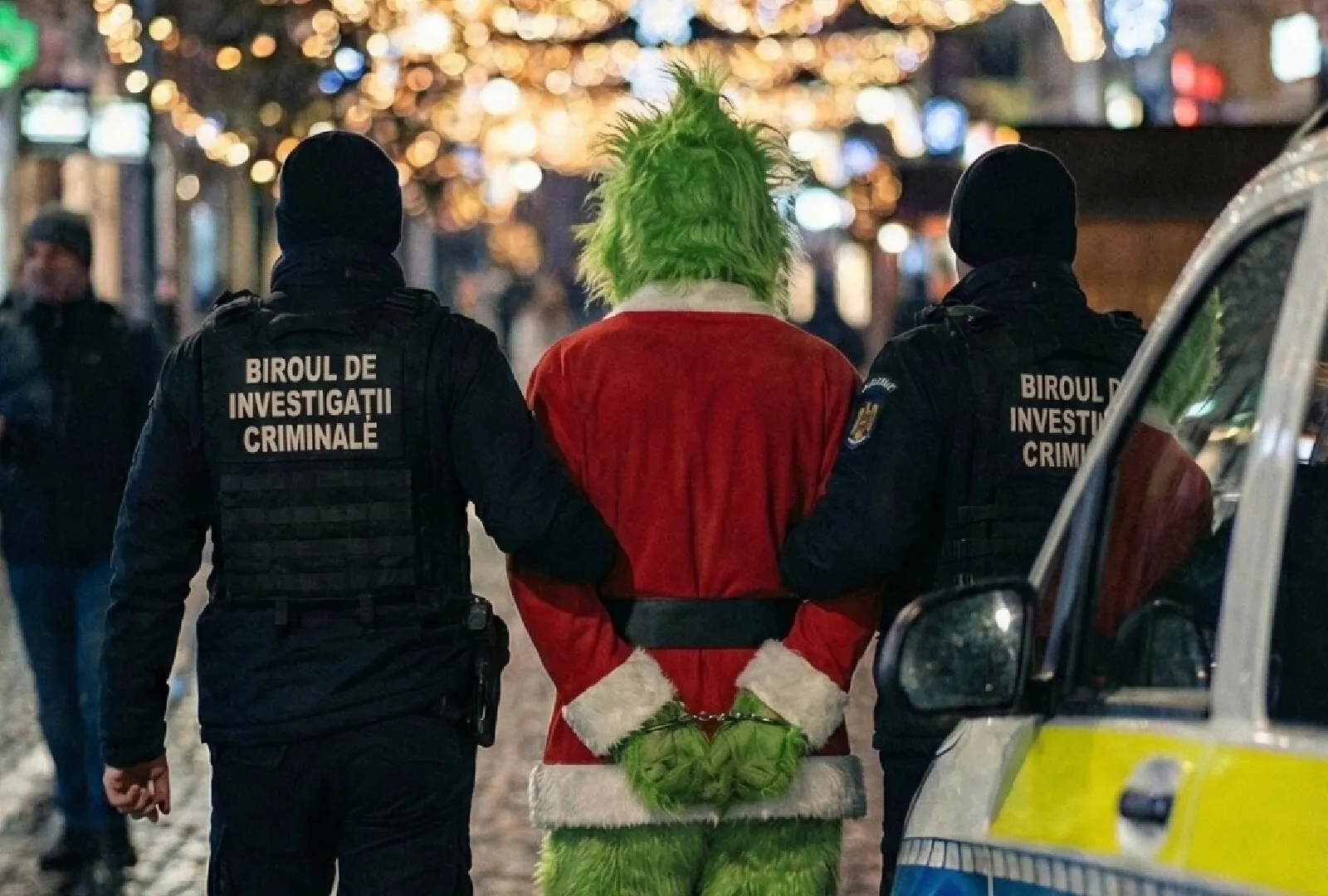 'Grinch' de România a fost prins de polițiștii din Bistriţa. Ce a făcut tânărul de 23 de ani