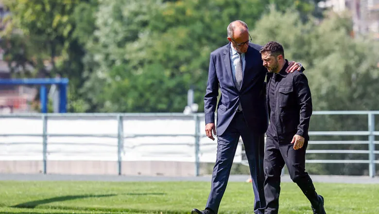 Volodimir Zelenski a ajuns la Berlin. A fost primit de cancelarul german Friedrich Merz