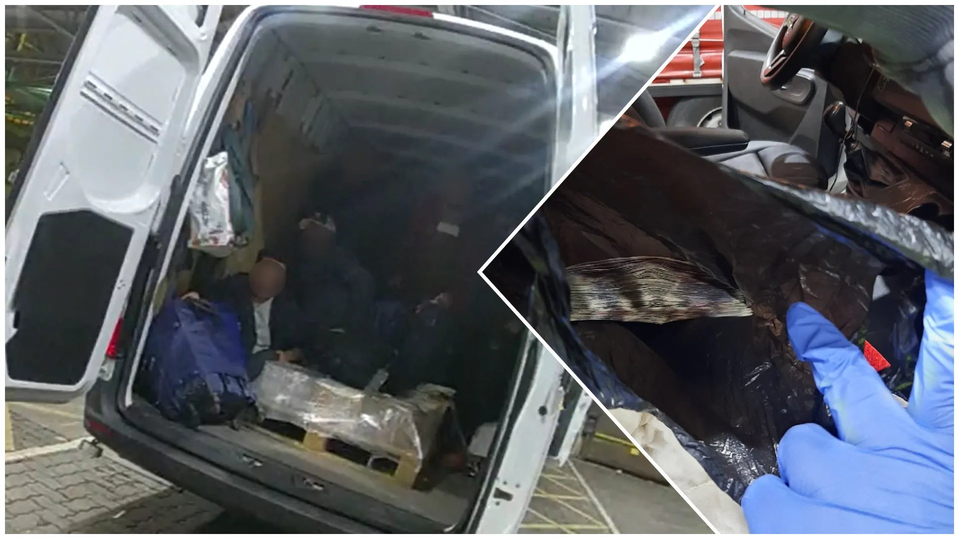 FOTO Imagini șocante la granița Marii Britanii: doi români au încercat să bage 50 de oameni în UK în condiții inumane