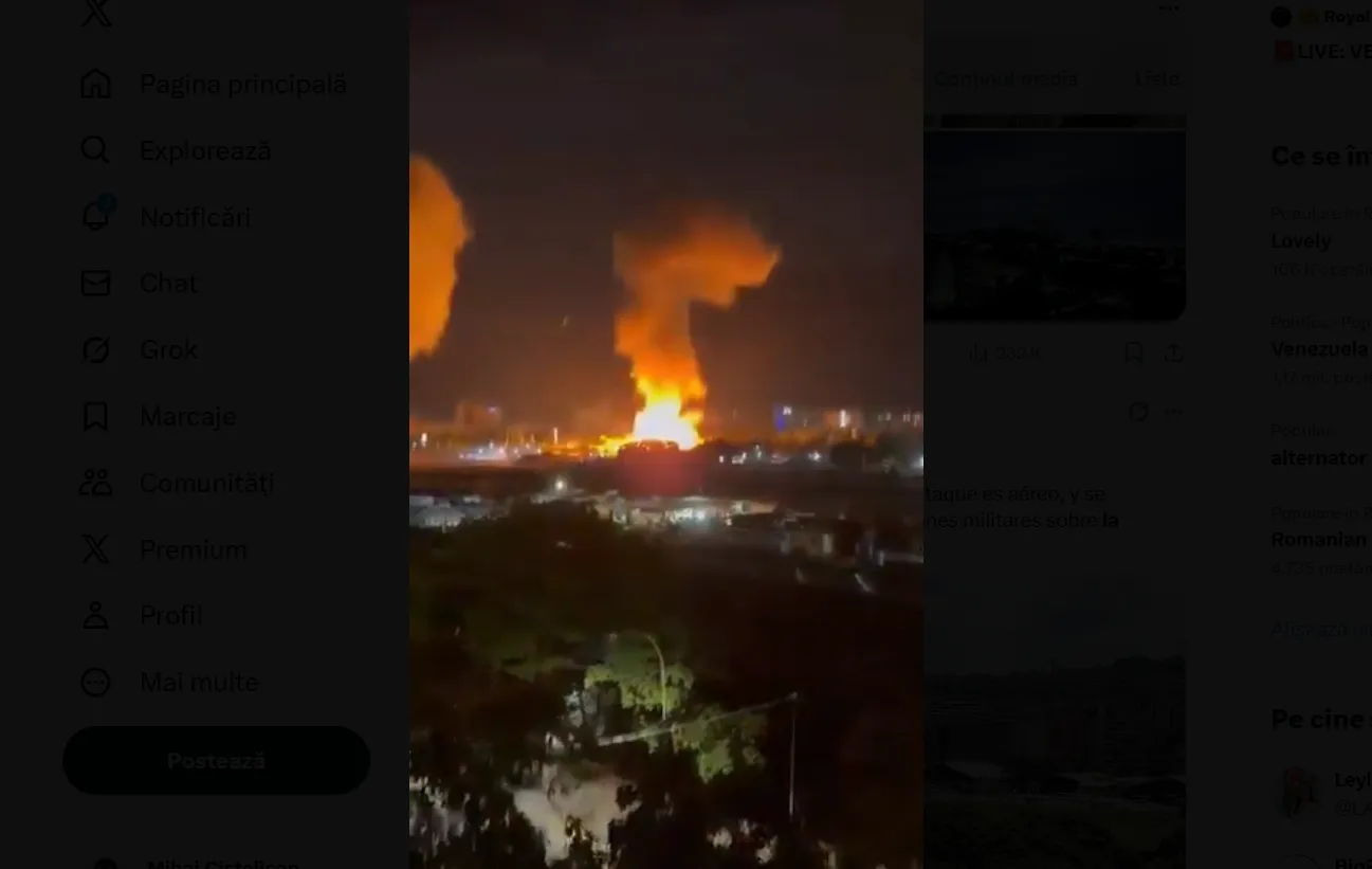 VIDEO Aeroportul militar din Caracas, făcut praf și pulbere de americani: urme de foc şi pagube la gardul care împrejmuieşte obiectivul