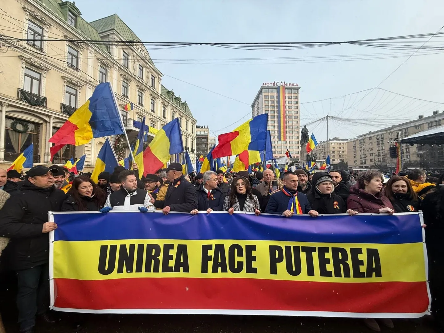 Iașul, în centrul Zilei Unirii: peste 2.000 de participanți la marșul organizat de AUR