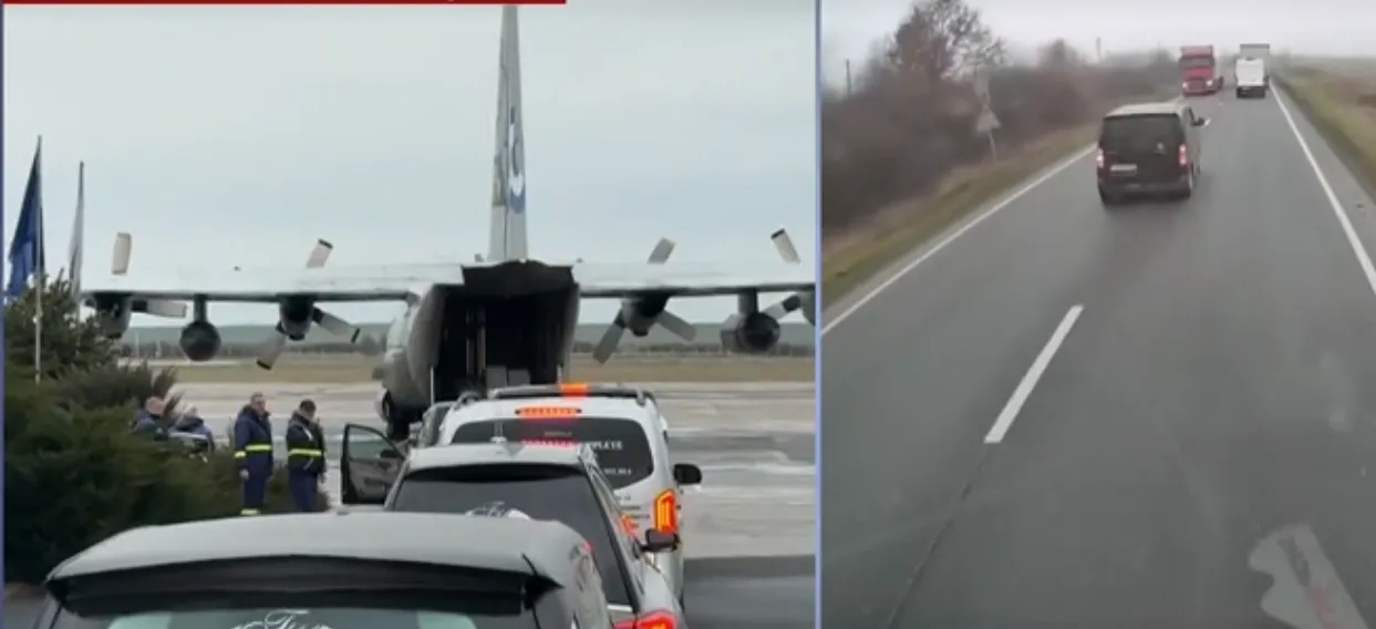 VIDEO Ultimul drum spre casă pentru cei 7 suporteri greci morți în România: Guvernul elen a trimis o aeronavă militară