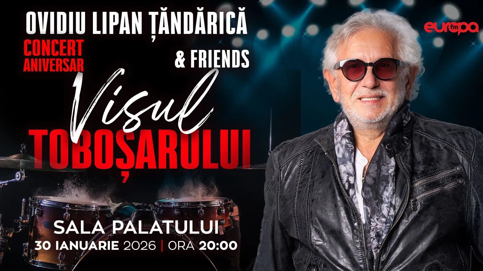 Ovidiu Lipan Țăndărică își sărbătorește ziua de naștere pe scenă, la Sala Palatului, cu "Visul toboșarului"