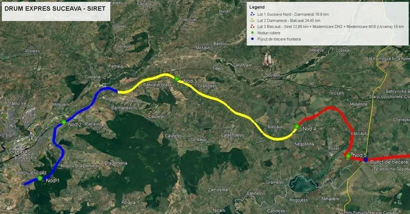 CNAIR scoate la licitaţie construirea Lotului 3 (Bălcăuţi – Siret), parte din drumul expres Suceava-Siret. Valoarea estimată pentru cei 12,7 km