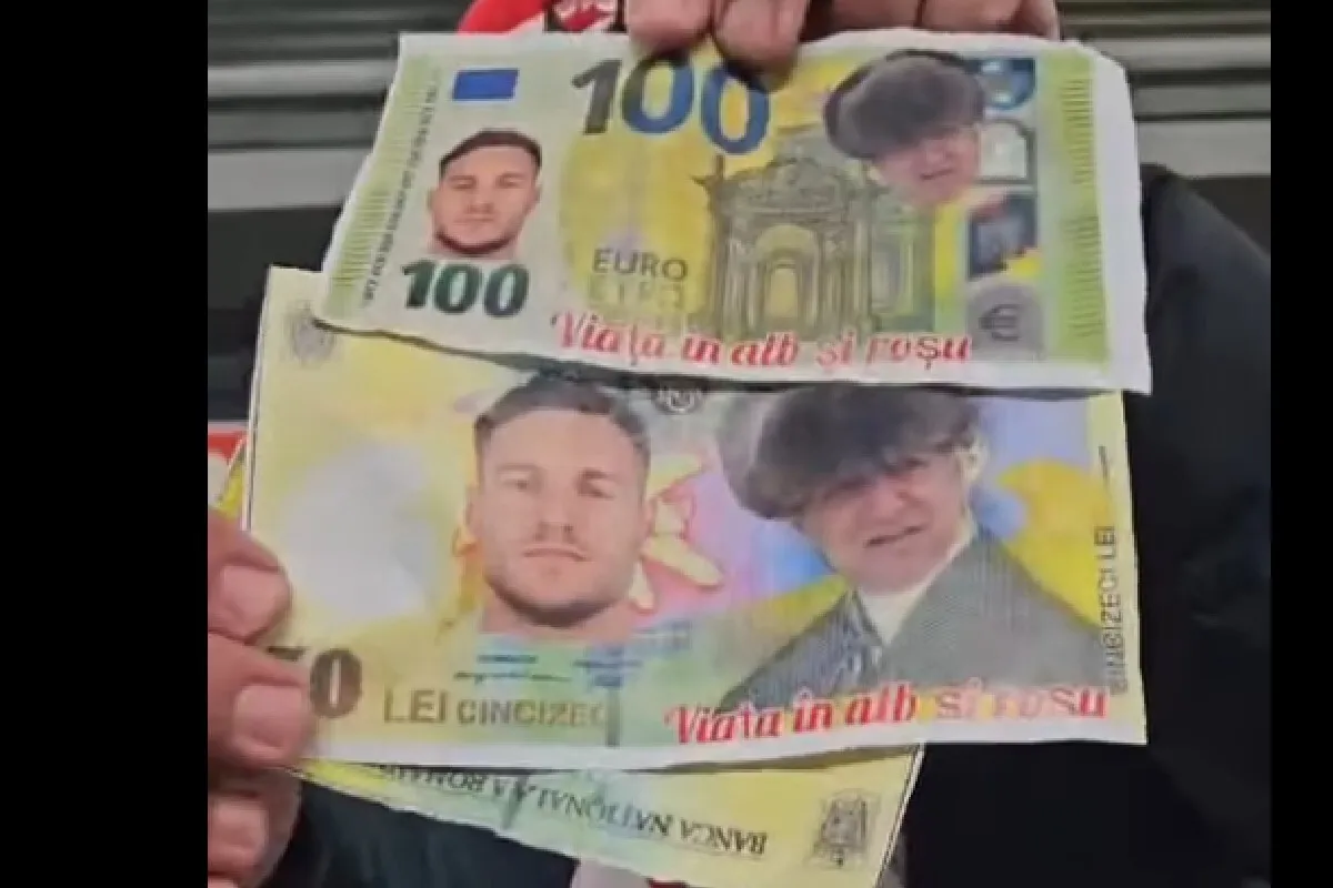 Dennis Politic, primit cu ostilitate de fanii lui Dinamo. Bancnote cu chipul jucătorului și al lui Gigi Becali au zburat în teren