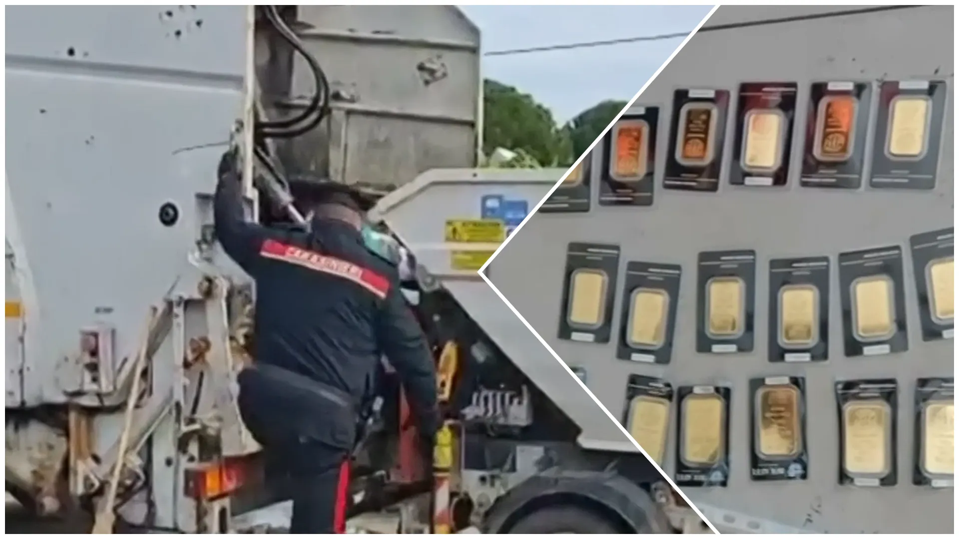 VIDEO Un bărbat aruncat la gunoi lingouri de aur de 130.000 €, din greșeală. Ce a urmat pare scenariu de film