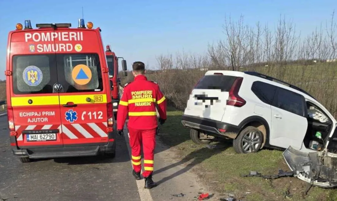 Accident grav pe DN 6: Un bărbat a murit, iar altul a fost rănit