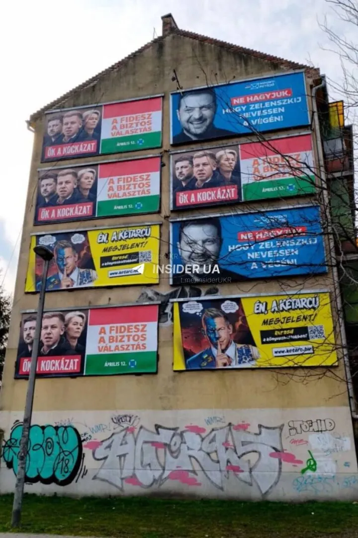 FOTO Budapesta, acoperită de afișe anti-Zelenski înaintea alegerilor. Orban se confruntă cu cea mai mare provocare politică din ultimii 16 ani