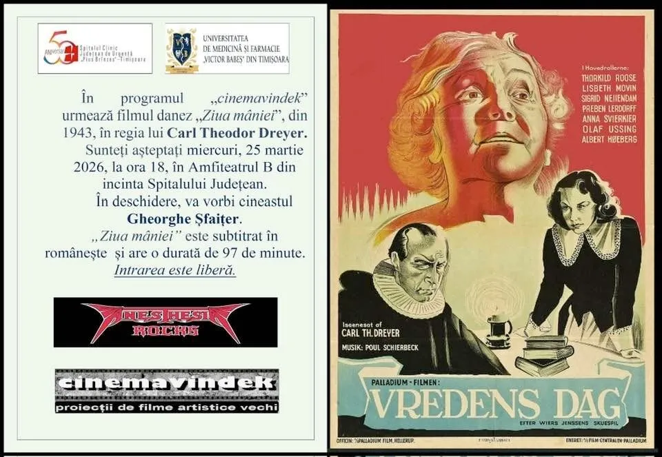 Timișoara: Proiecții de film într-un spital – un proiect cultural inedit prinde contur la Județean