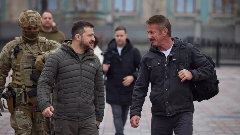 'Un adevărat prieten al Ucrainei': Actorul Sean Penn s-a întâlnit cu Volodimir Zelenski la Kiev