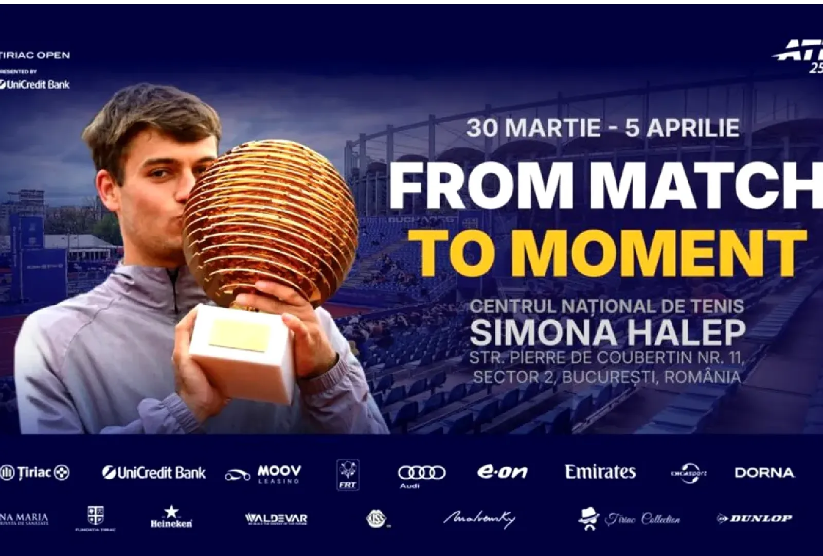 Țiriac Open revine la București la Centrul Național de Tenis 'Simona Halep'. Ce premii oferă organizatorii