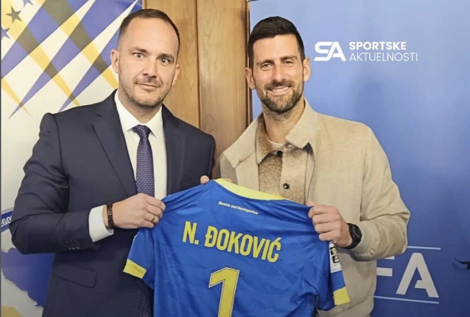 VIDEO Imaginile cu Novak Djokovic au devenit virale. A fost în tribune la barajul decisiv dintre Bosnia și Italia
