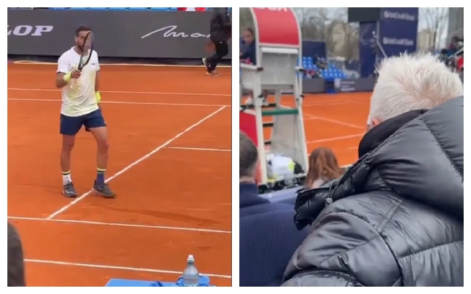 VIDEO Imaginile devenite virale. Spectacol marca Șumudică la Țiriac Open. Acuzat că pariază, antrenorul a țipat din tribune: 'Prietene, joacă tenis, nu vorbi!'